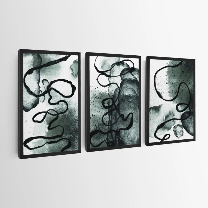 Mehrteiliges Leinwandbild Black Linesrt mockup 0