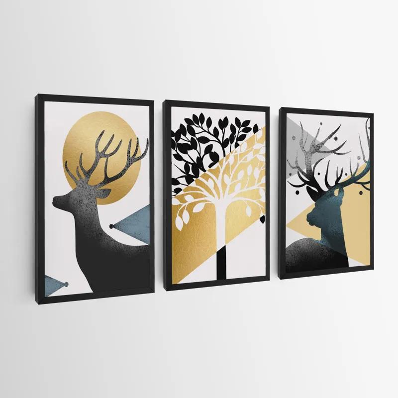 Mehrteiliges Leinwandbild Blacknd White Tree mockup 0