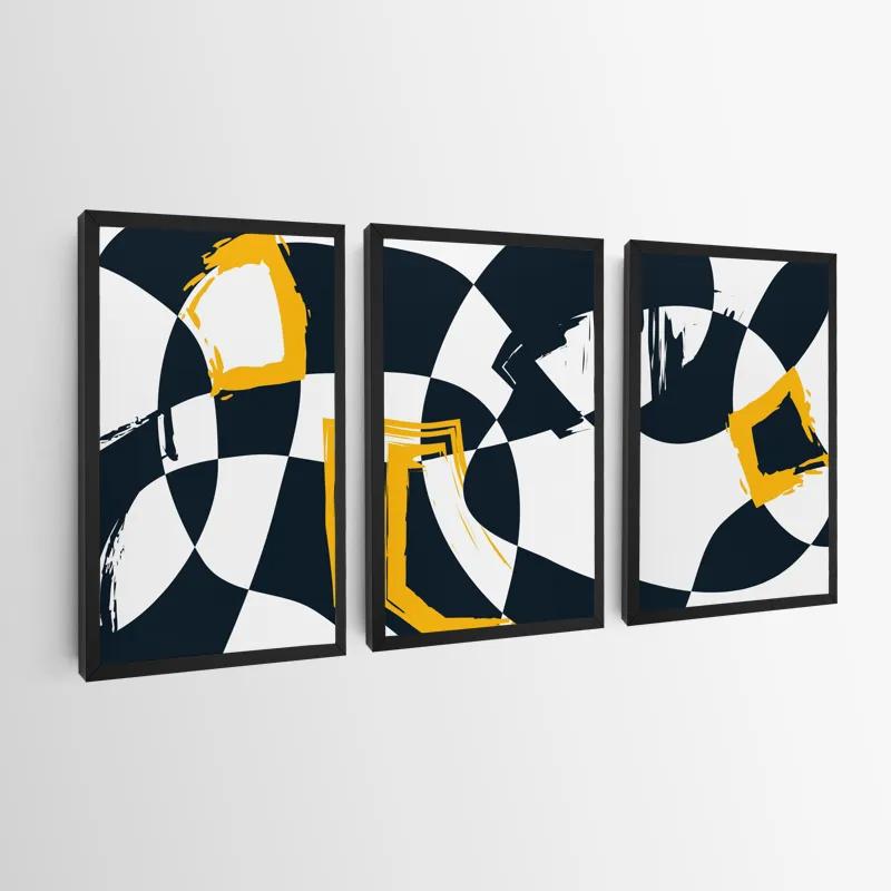 Mehrteiliges Leinwandbild Blacknd Whitert mockup 0