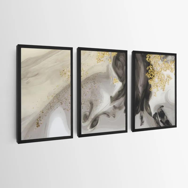 Mehrteiliges Leinwandbild Cream Glitter Set mockup 0