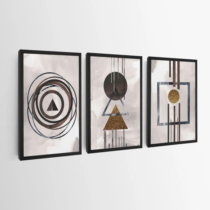 Mehrteiliges Leinwandbild Greybstract Set mockup 0