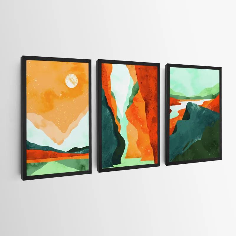 Mehrteiliges Leinwandbild Mountain Set mockup 0