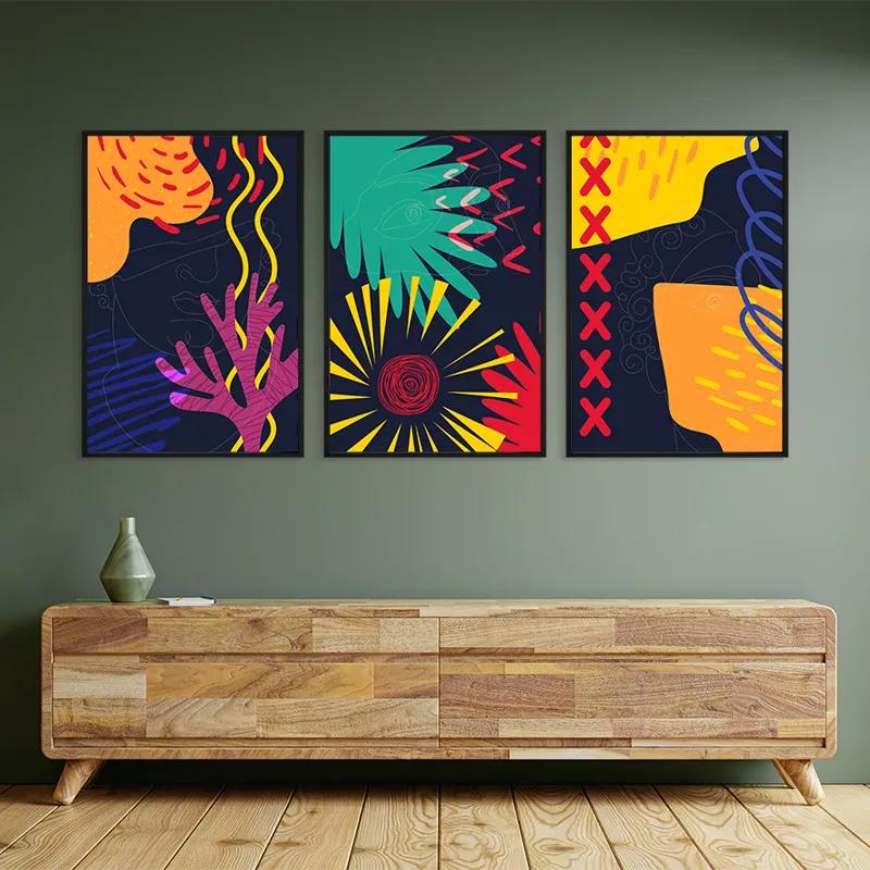 Mehrteiliges Leinwandbild Abstract Face mockup 2