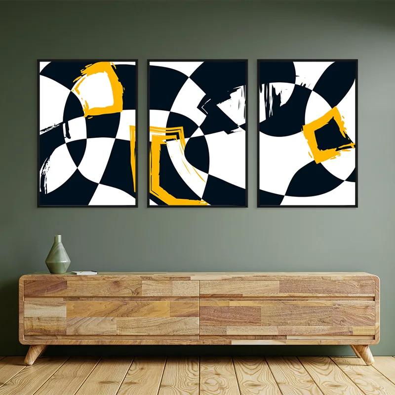 Mehrteiliges Leinwandbild Blacknd Whitert mockup 2