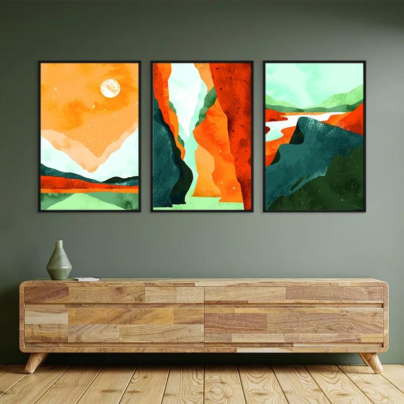 Mehrteiliges Leinwandbild Mountain Set mockup 2