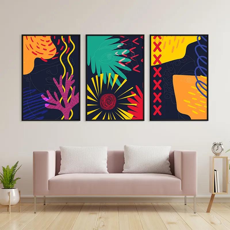 Mehrteiliges Leinwandbild Abstract Face mockup 3