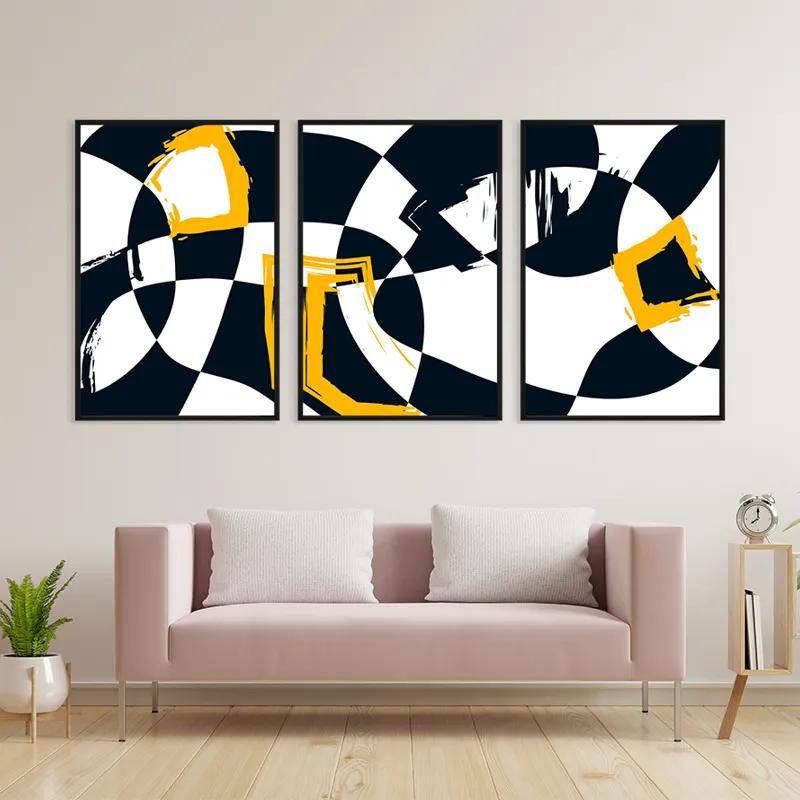 Mehrteiliges Leinwandbild Blacknd Whitert mockup 3