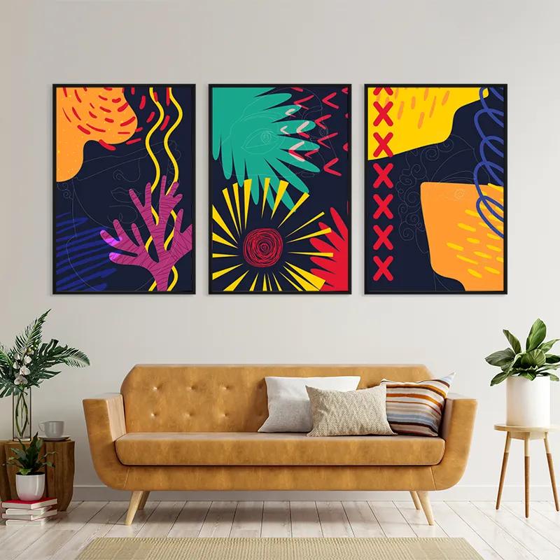 Mehrteiliges Leinwandbild Abstract Face mockup 4