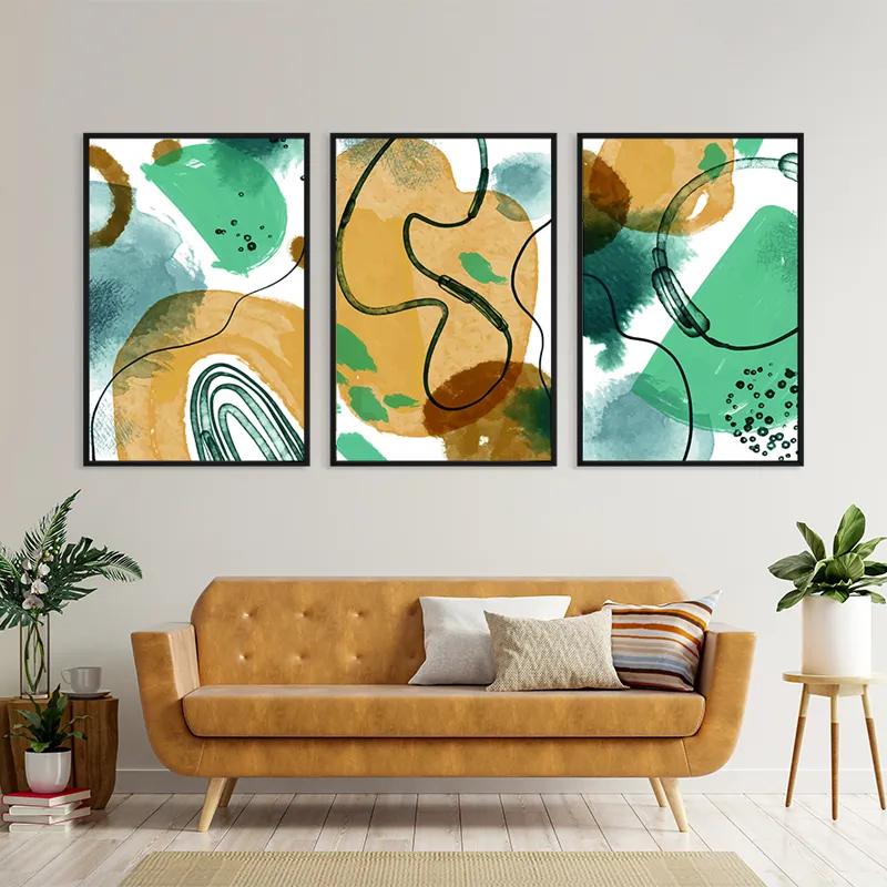 Mehrteiliges Leinwandbild Bluerown Set mockup 4