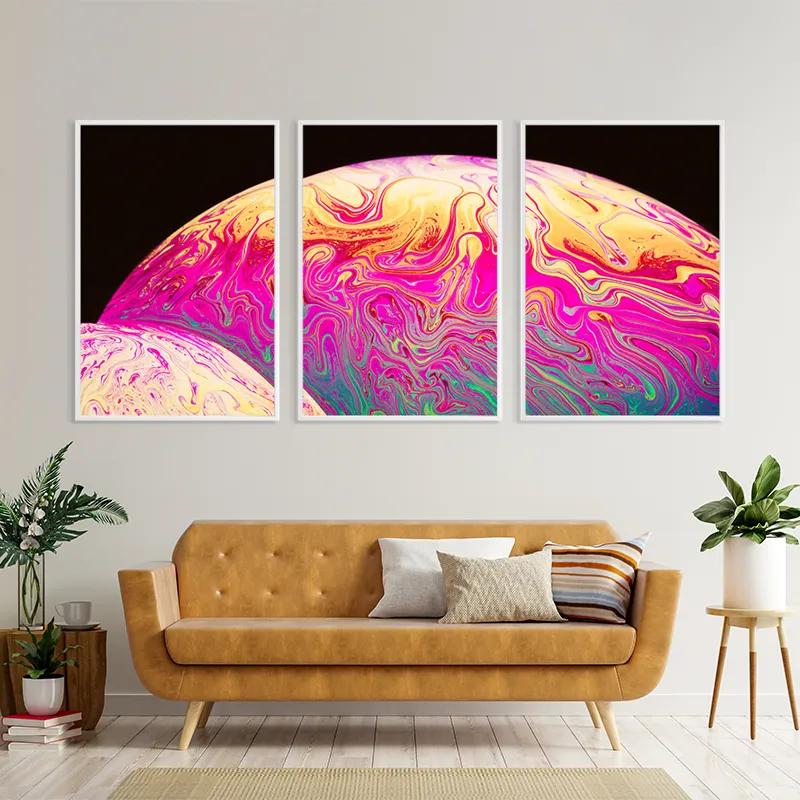 Mehrteiliges Leinwandbild Planet mockup 4
