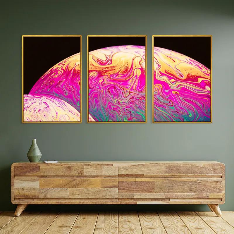 Mehrteiliges Leinwandbild Planet mockup 2