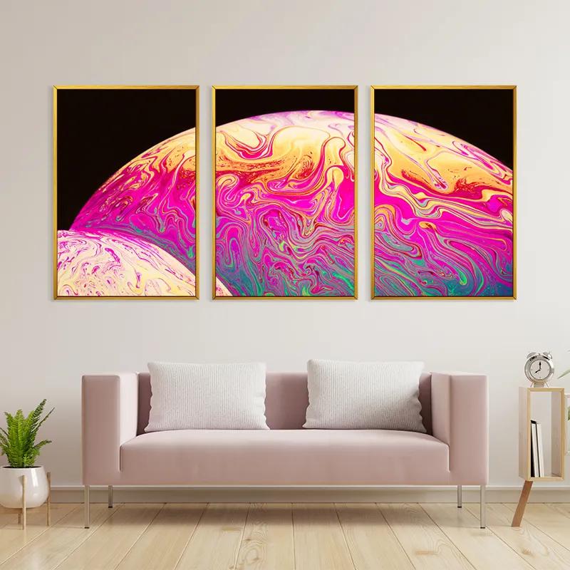 Mehrteiliges Leinwandbild Planet mockup 3