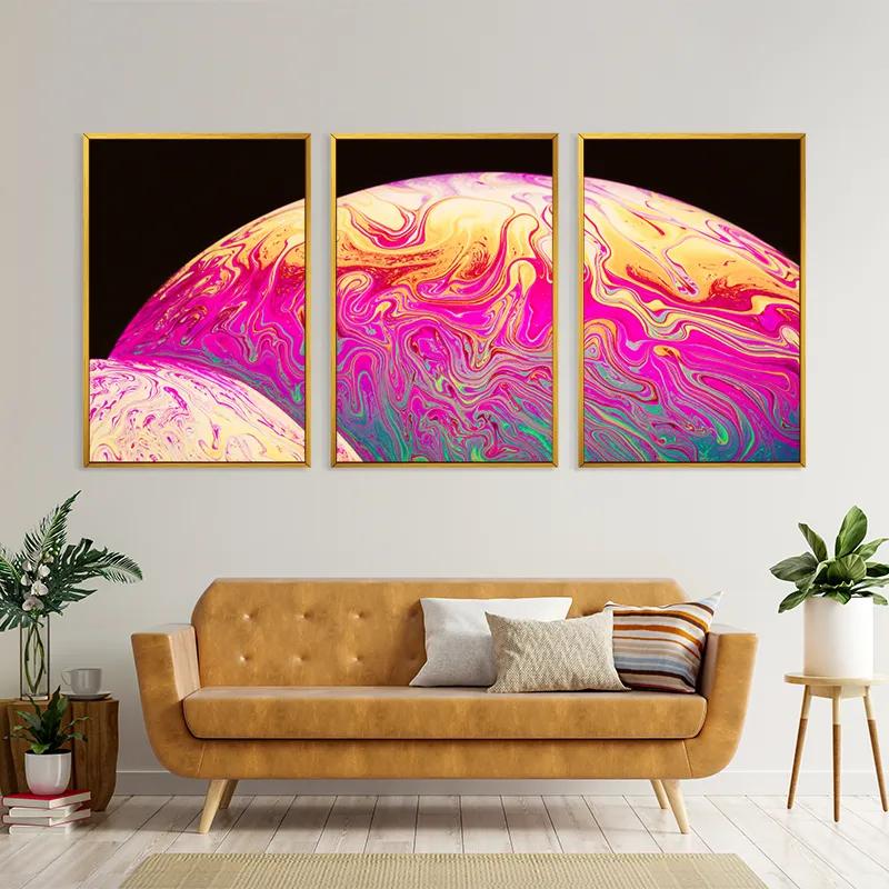 Mehrteiliges Leinwandbild Planet mockup 4