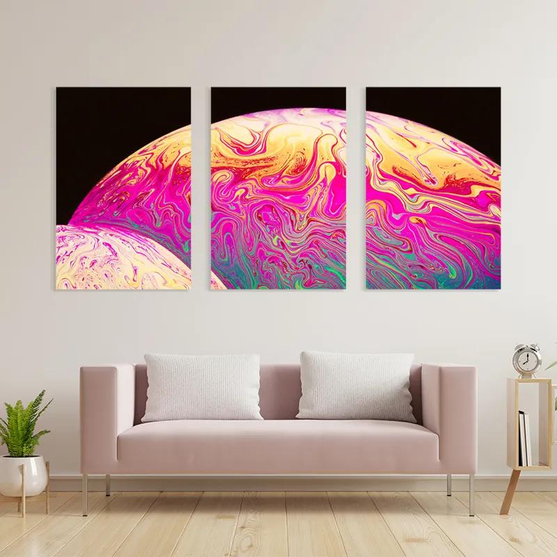 Mehrteiliges Leinwandbild Planet mockup 3