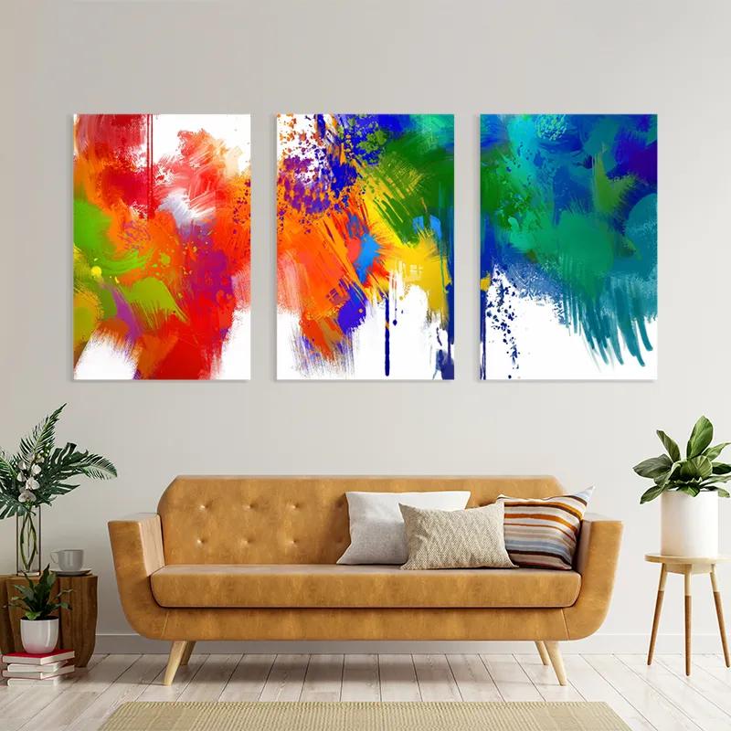 Mehrteiliges Leinwandbild Colorful Set mockup 4