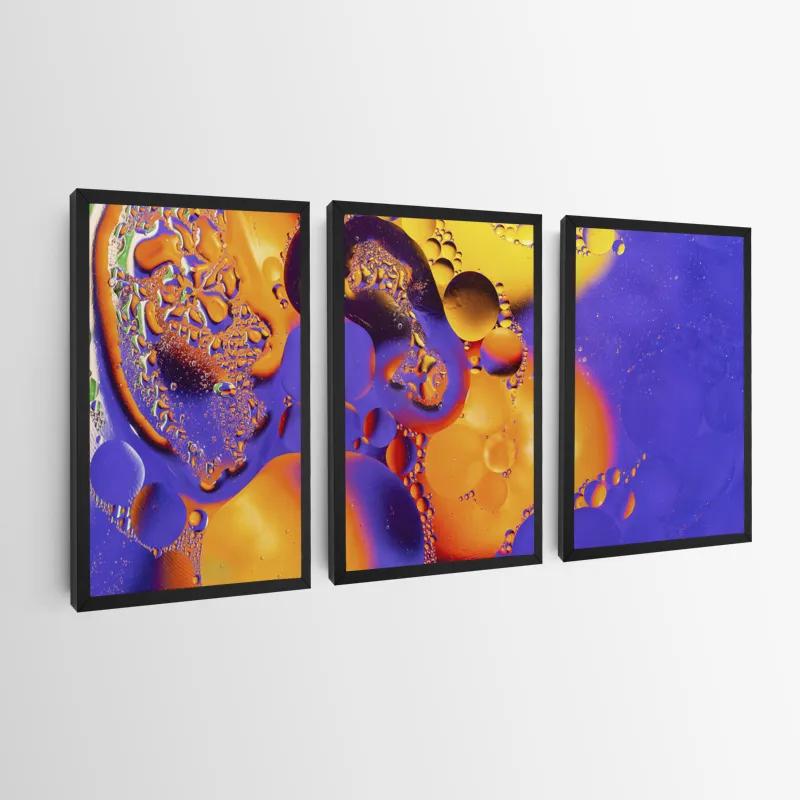 Mehrteiliges Leinwandbild Purple Orange Oil mockup 0