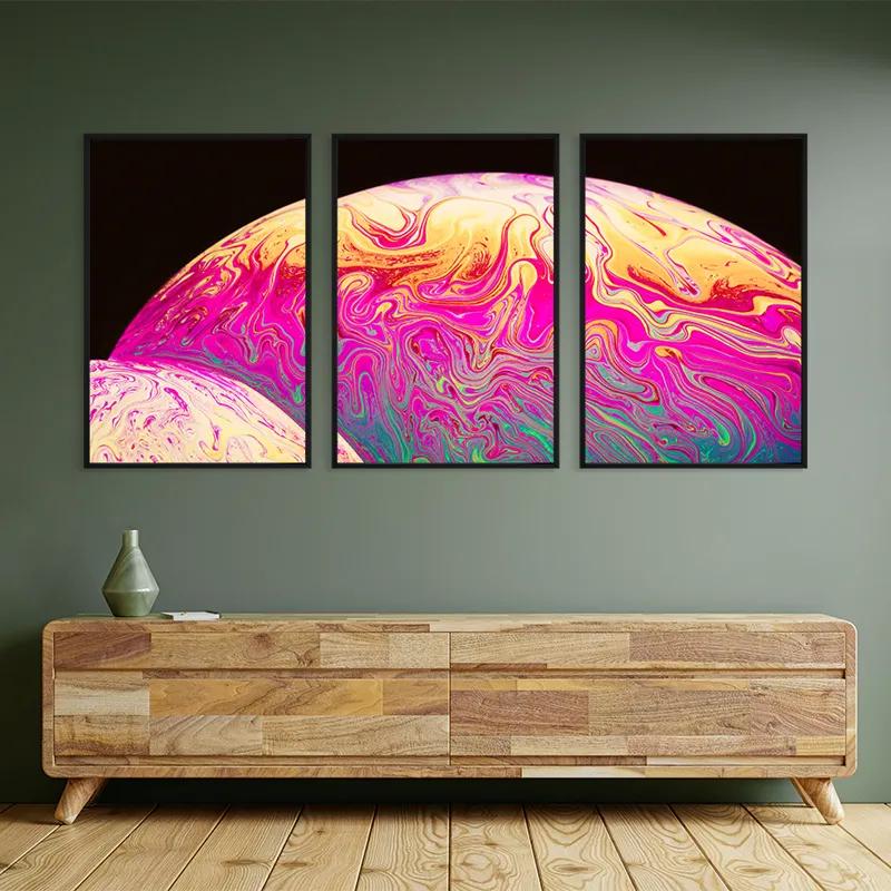 Mehrteiliges Leinwandbild Planet mockup 2