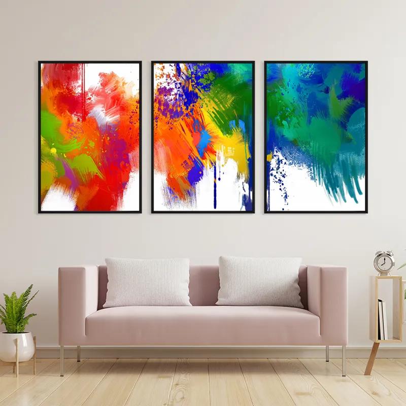 Mehrteiliges Leinwandbild Colorful Set mockup 3