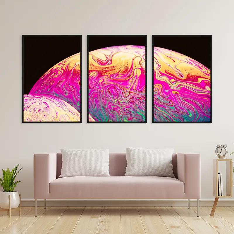 Mehrteiliges Leinwandbild Planet mockup 3