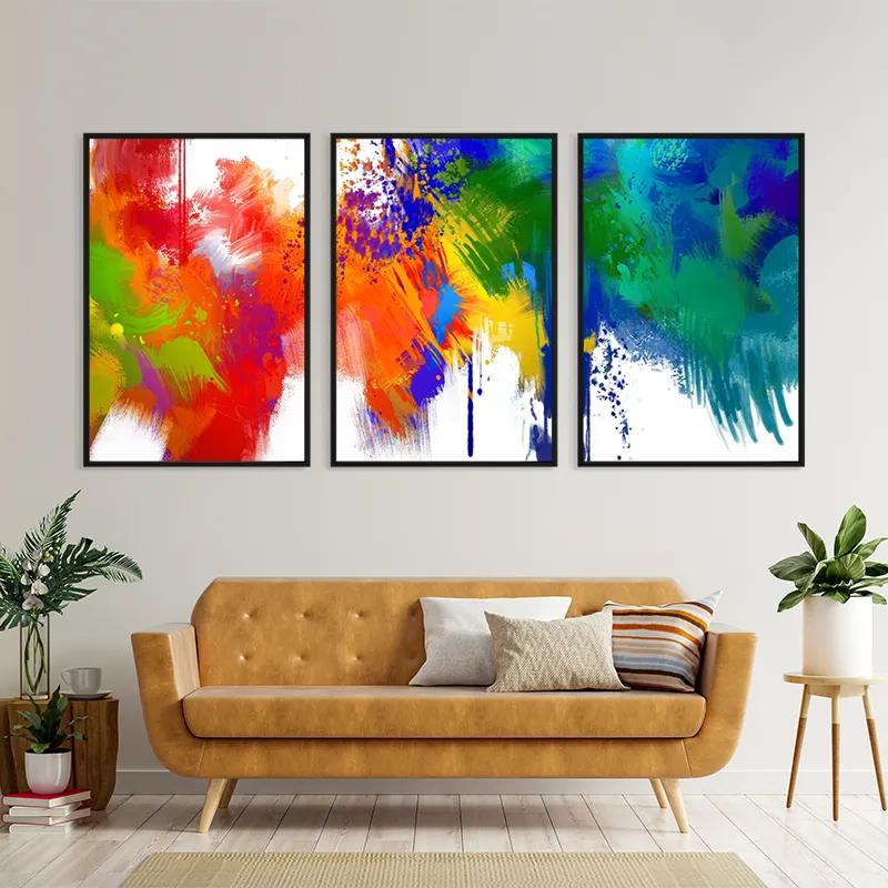 Mehrteiliges Leinwandbild Colorful Set mockup 4