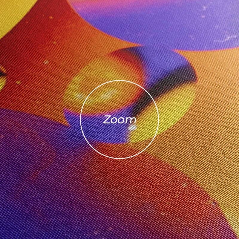 Mehrteiliges Leinwandbild Purple Orange Oil mockup 1