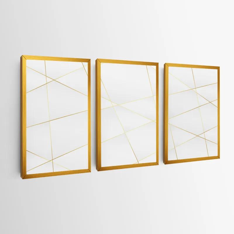 Mehrteiliges Leinwandbild Gold Lines mockup 0