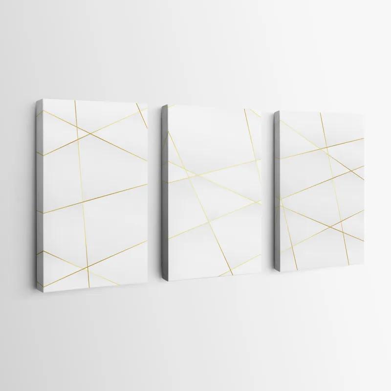 Mehrteiliges Leinwandbild Gold Lines mockup 0