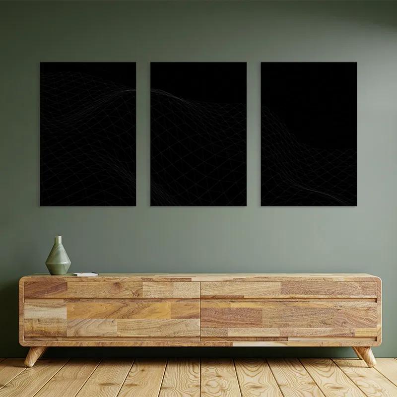 Mehrteiliges Leinwandbild Triangle Wave mockup 2