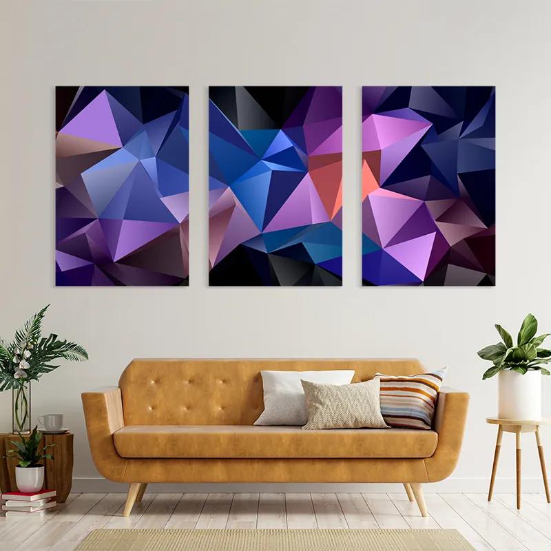 Mehrteiliges Leinwandbild Purple Shades mockup 4