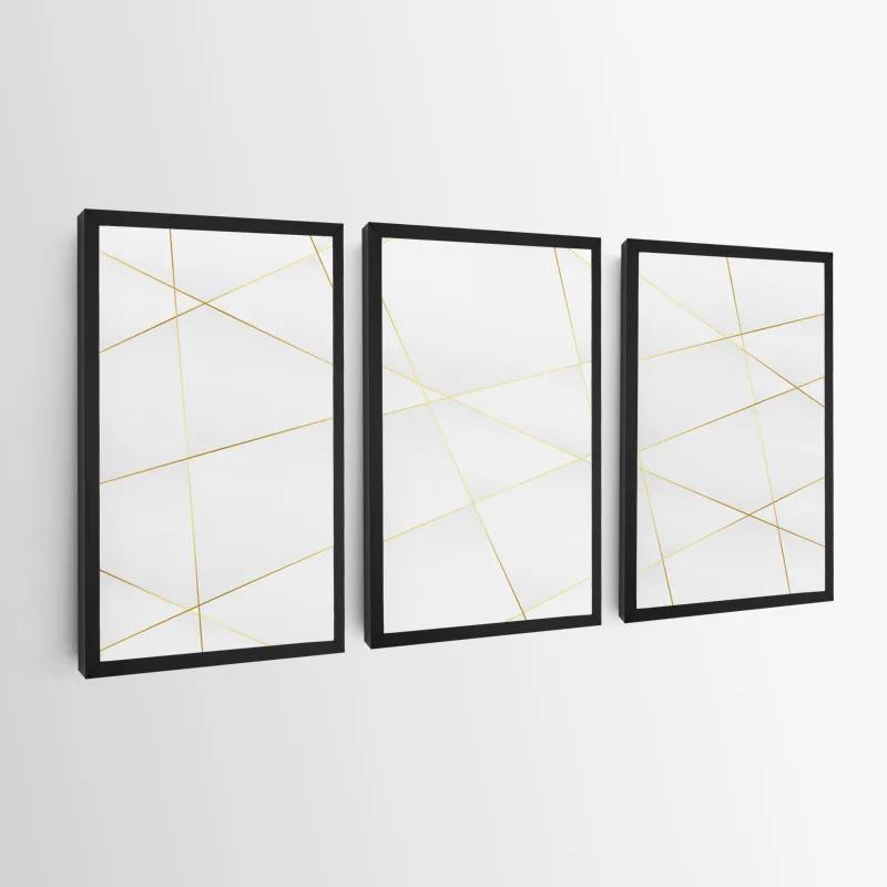 Mehrteiliges Leinwandbild Gold Lines mockup 0