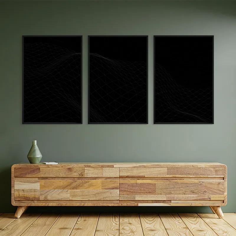 Mehrteiliges Leinwandbild Triangle Wave mockup 2