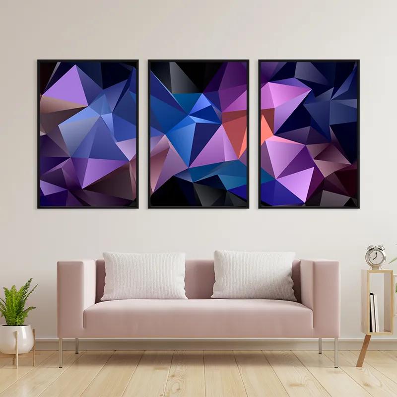 Mehrteiliges Leinwandbild Purple Shades mockup 3