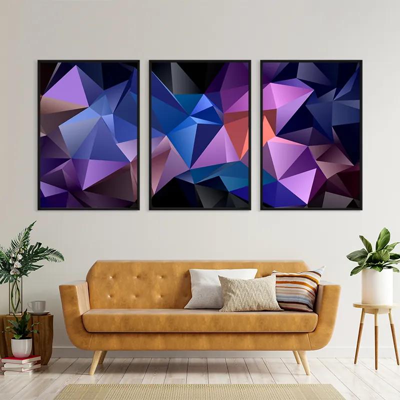 Mehrteiliges Leinwandbild Purple Shades mockup 4