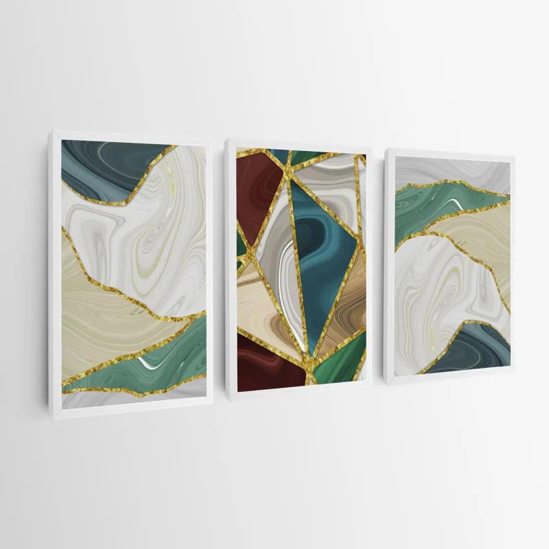 Mehrteiliges Leinwandbild Marble Waves mockup 0