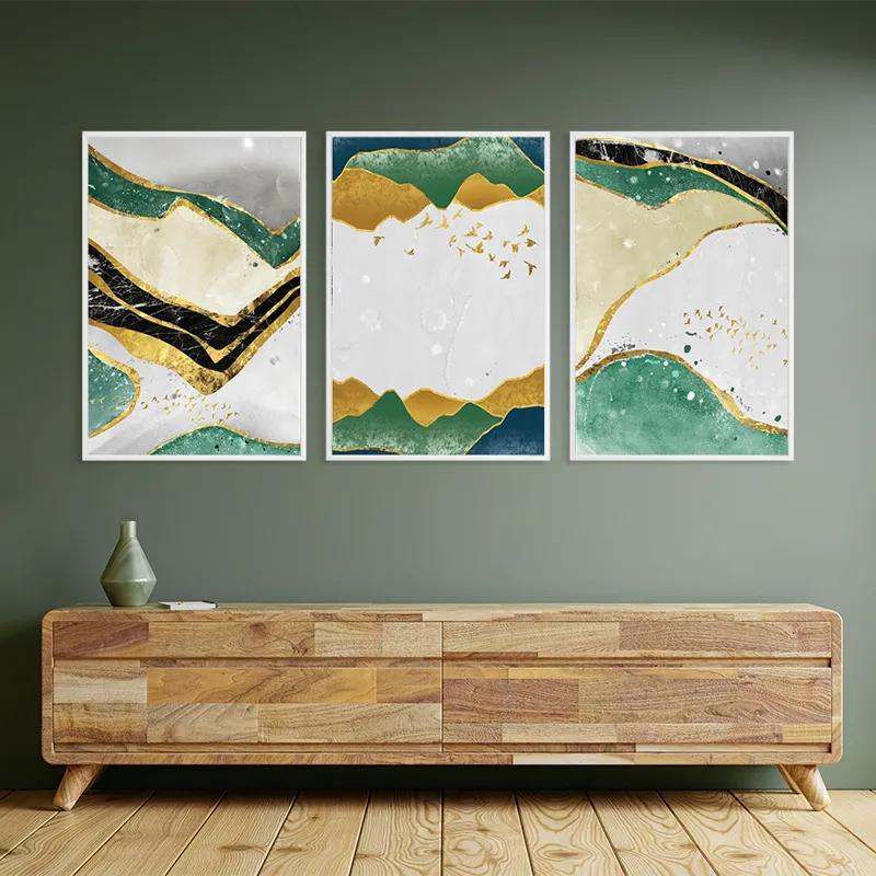 Mehrteiliges Leinwandbild Abstract Continent mockup 2
