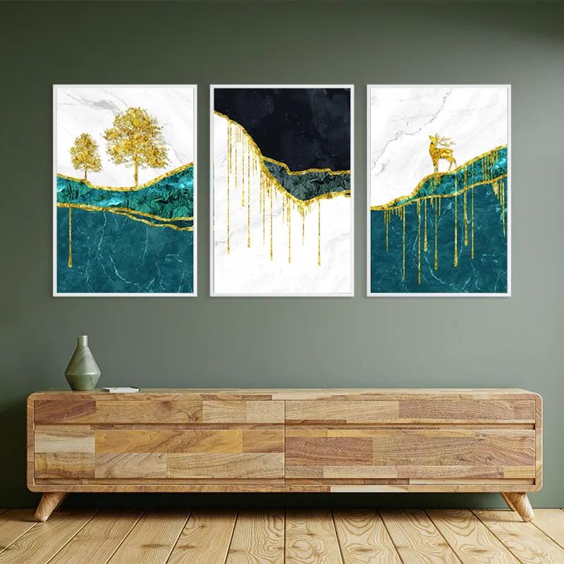 Mehrteiliges Leinwandbild Abstract Downhill mockup 2