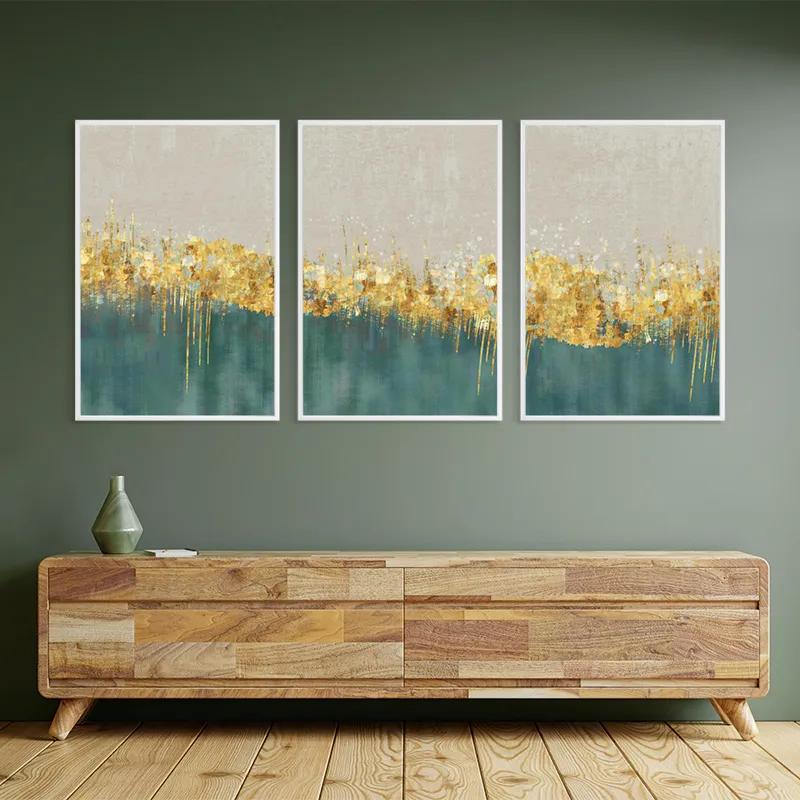 Mehrteiliges Leinwandbild Blue Contrast mockup 2