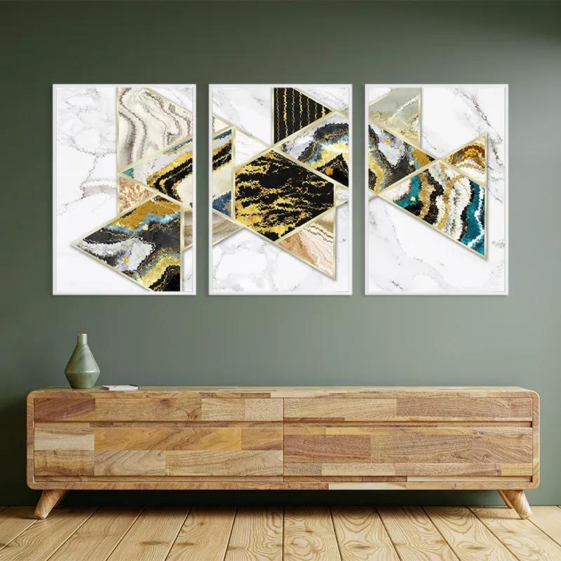 Mehrteiliges Leinwandbild Marble Shapes mockup 2