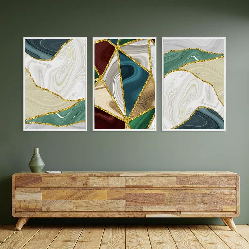 Mehrteiliges Leinwandbild Marble Waves mockup 2