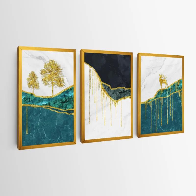 Mehrteiliges Leinwandbild Abstract Downhill mockup 0