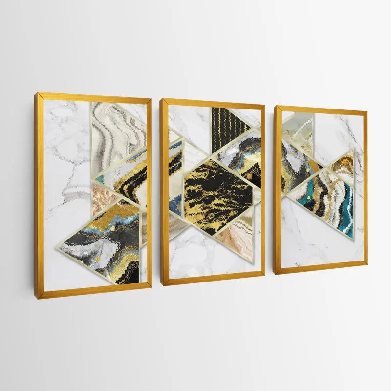 Mehrteiliges Leinwandbild Marble Shapes mockup 0