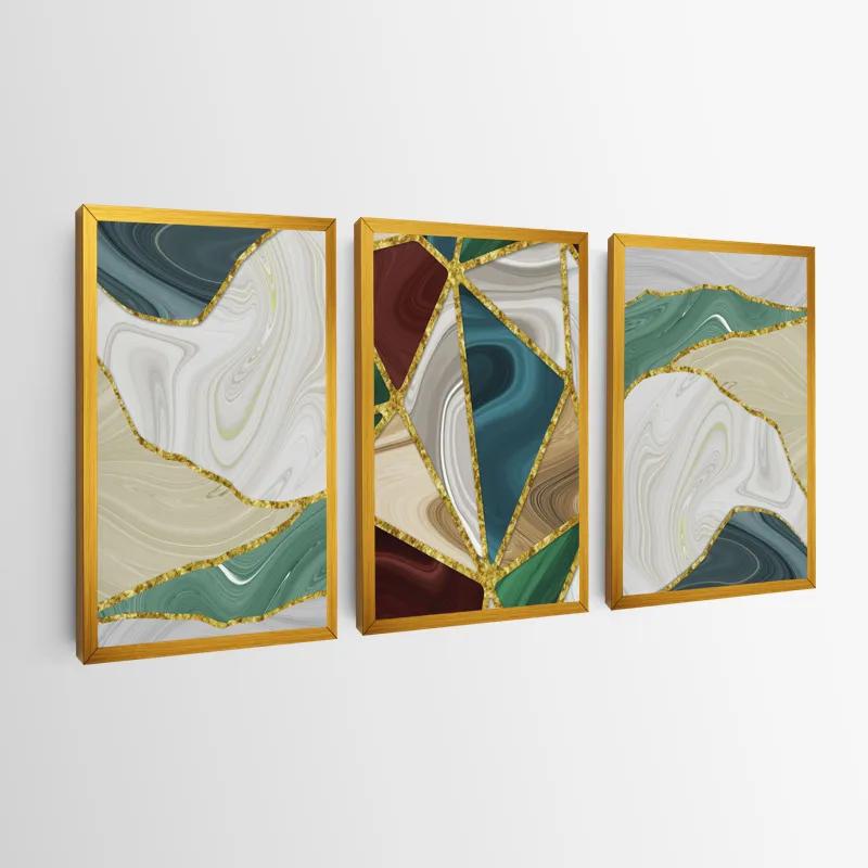 Mehrteiliges Leinwandbild Marble Waves mockup 0