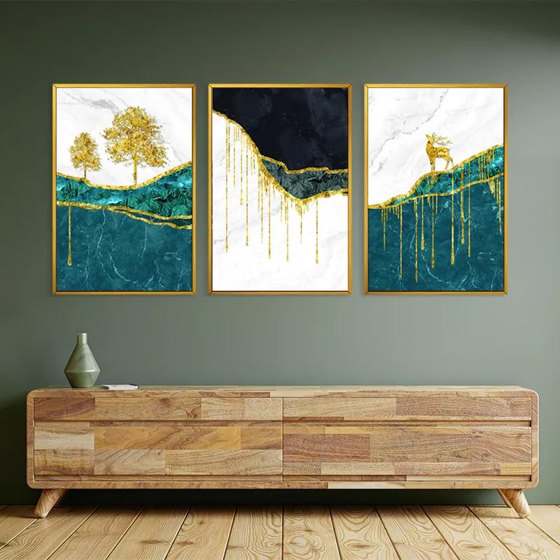 Mehrteiliges Leinwandbild Abstract Downhill mockup 2