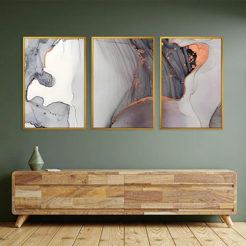 Mehrteiliges Leinwandbild Golden Pink mockup 2