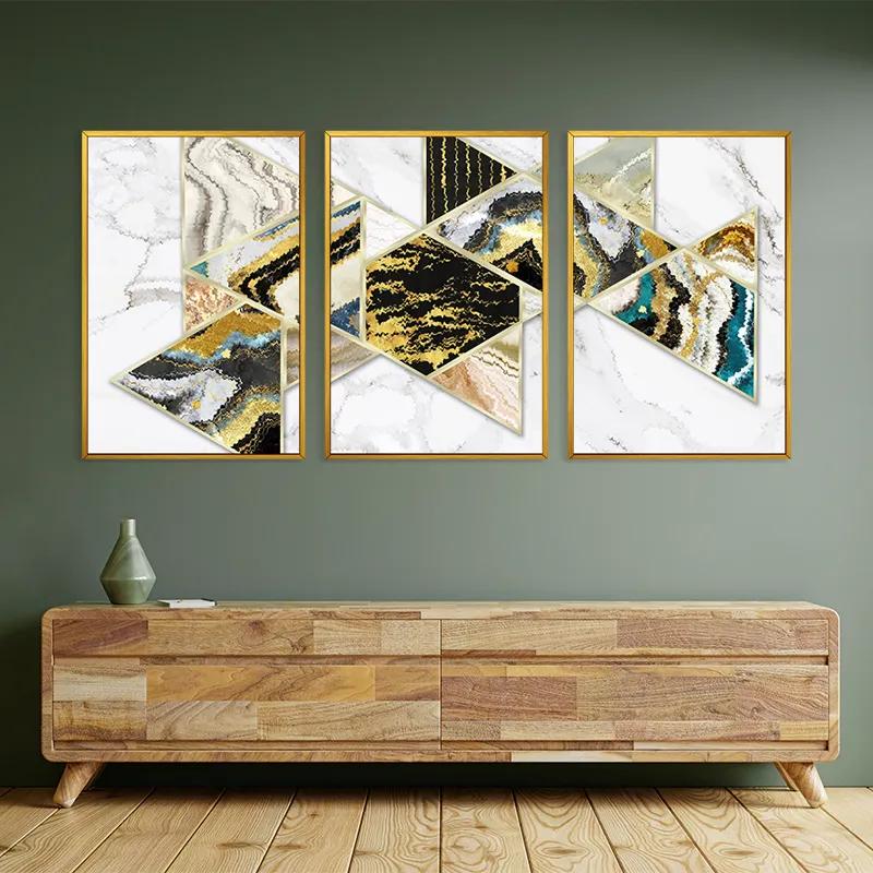 Mehrteiliges Leinwandbild Marble Shapes mockup 2