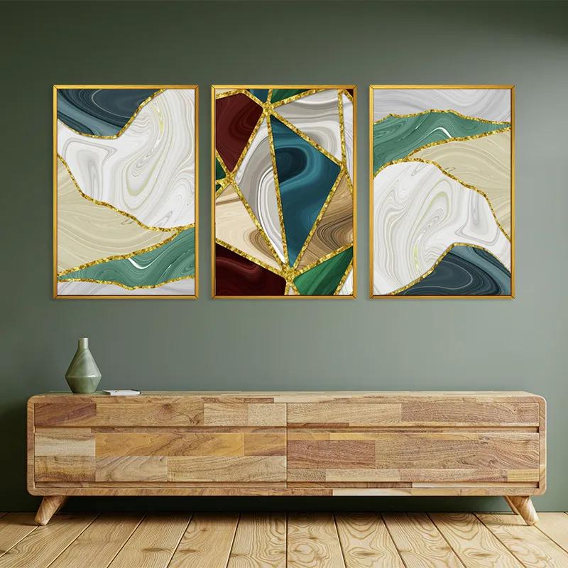 Mehrteiliges Leinwandbild Marble Waves mockup 2