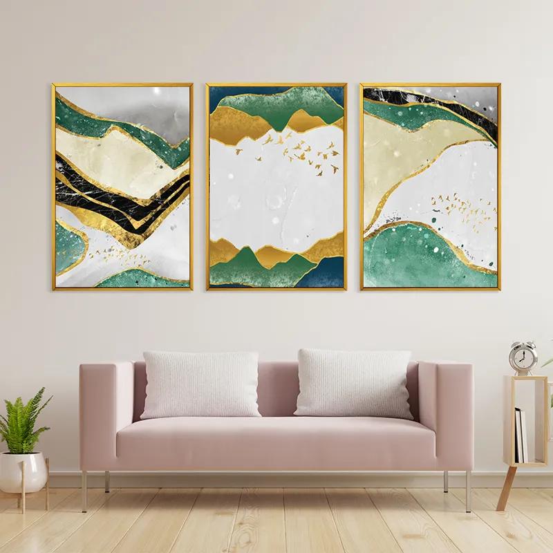 Mehrteiliges Leinwandbild Abstract Continent mockup 3