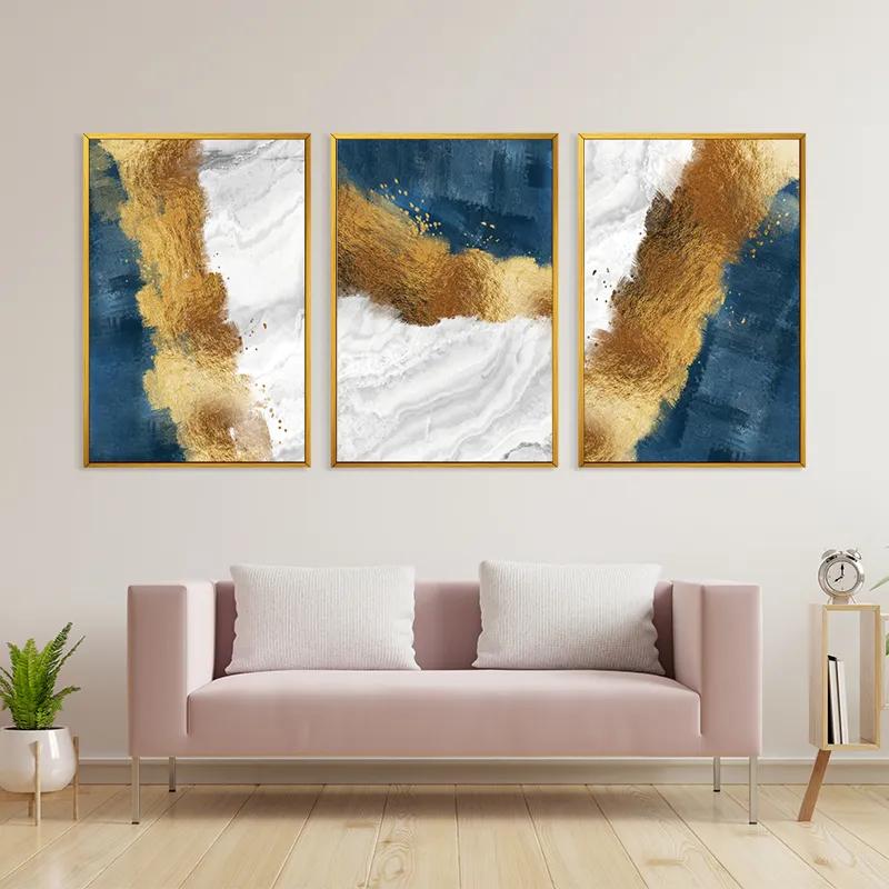 Mehrteiliges Leinwandbild Abstractluend White mockup 3