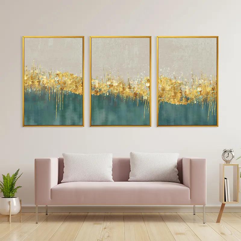 Mehrteiliges Leinwandbild Blue Contrast mockup 3