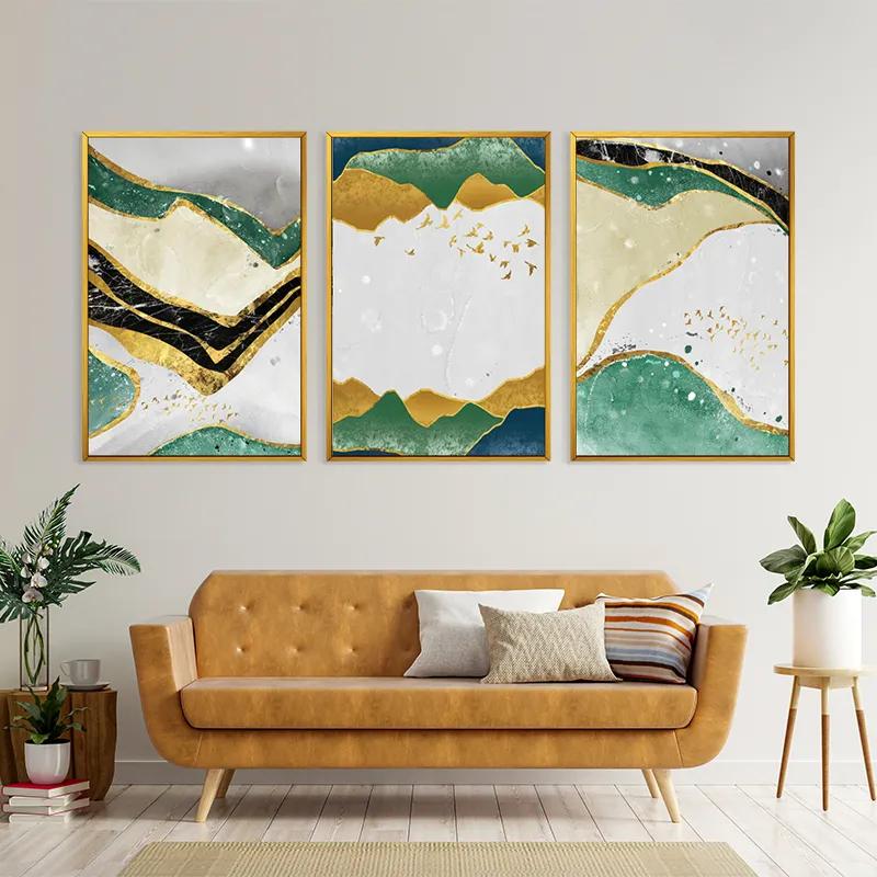 Mehrteiliges Leinwandbild Abstract Continent mockup 4